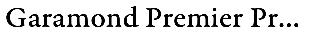 Garamond Premier Pro Medium Caption